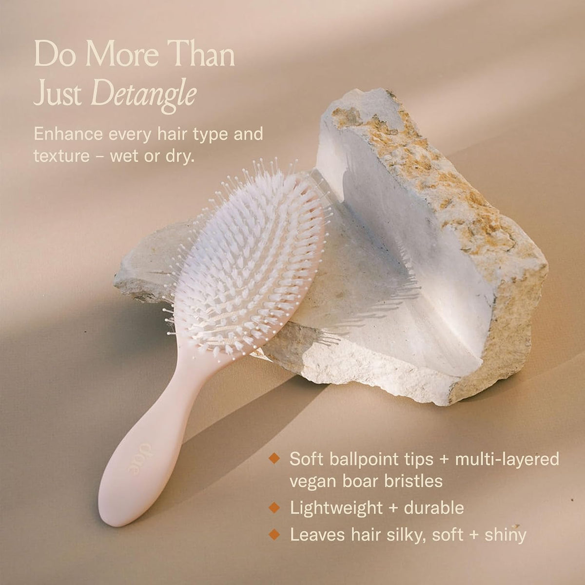 DAE Vegan Detangle + Style Brush Prevents Breakage & Massages Scalp