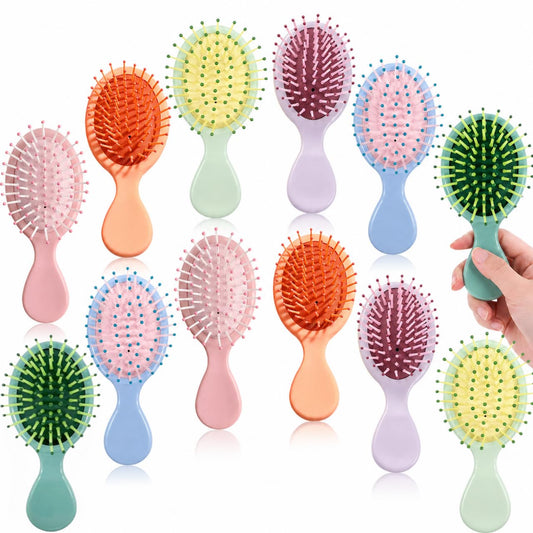12 Pack Mini Hair Brush Bulk, Travel Hair Brush for All Hair Types