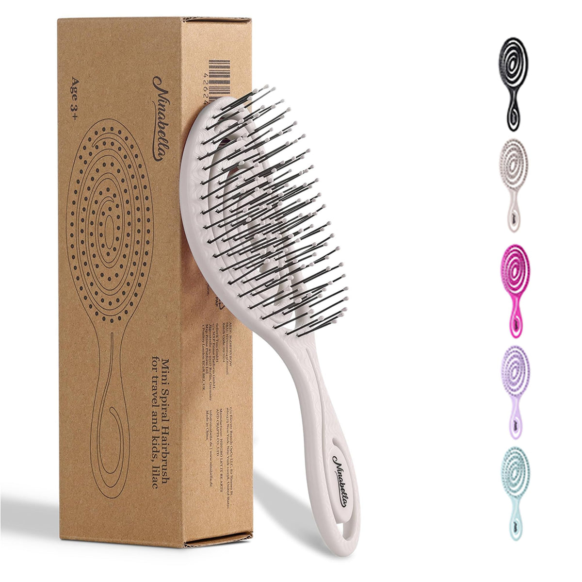 Ninabella Detangler Brush - No Tangle Hair Brush for Women, Fine, Thick and Long Hair - Hairbrush for Wet and Dry Hair, Gentle on the Scalp - Green