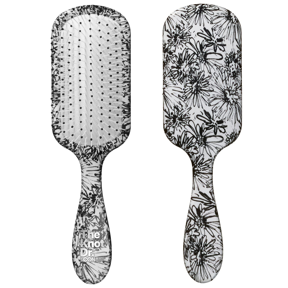 The Knot Dr. hair brush by Conair - Detangling hair brush - Removes Knots and Tangles in wet or dry Hair - hair brushes for women - Pink