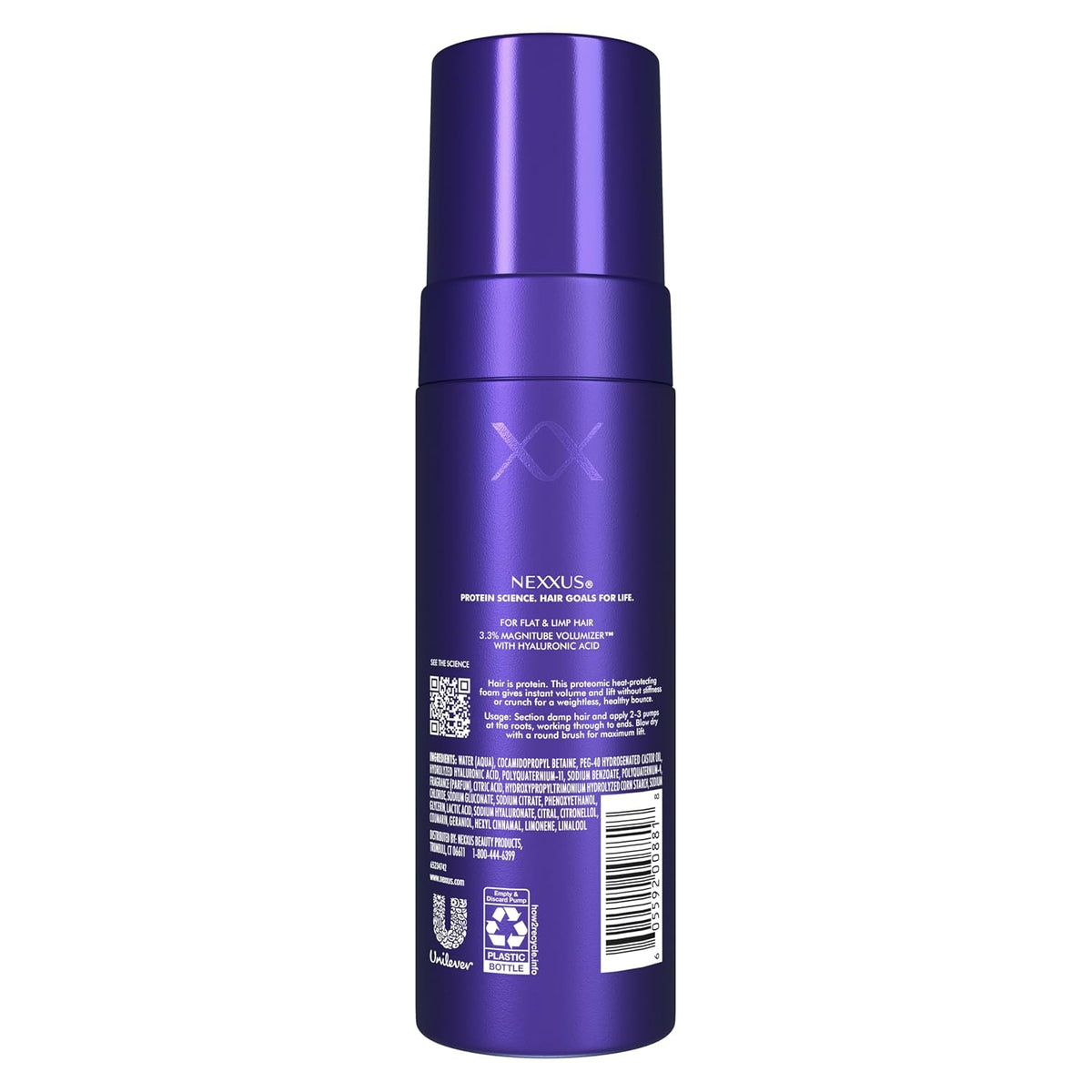 Nexxus Hy-Volume Cloud Hair Foam for Lift and Volume Styling, 5.5 fl oz