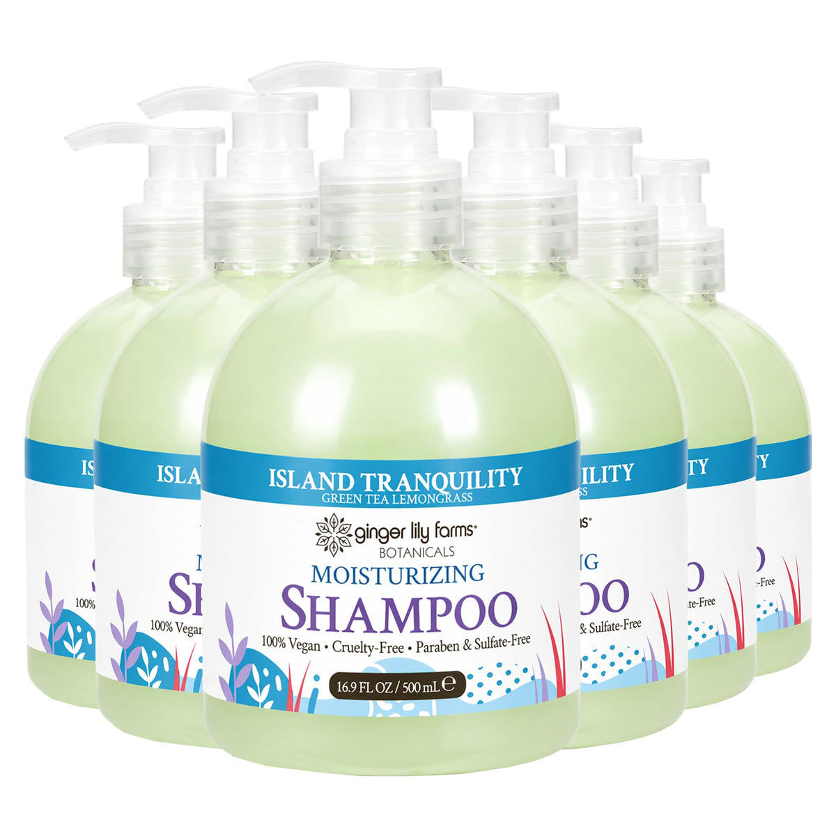 Ginger Lily Farms Botanicals Moisturizing Shampoo for All Hair Types, Coco Mango, 100% Vegan & Cruelty-Free, Coconut Mango Scent, 1 Gallon (128 fl oz) Refill