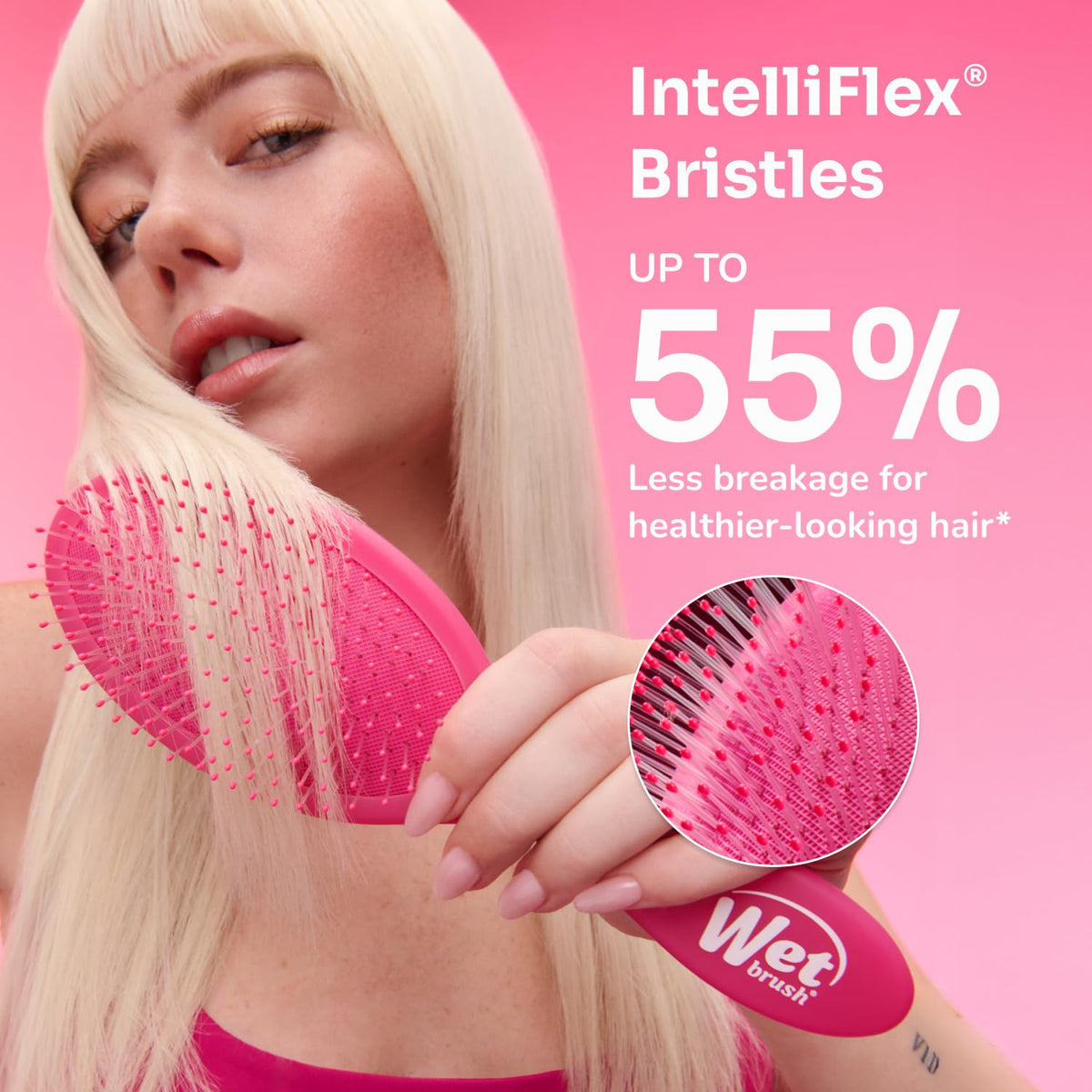 Wet Brush Original Detangler Hair Brush, Black, For All Hair Textures