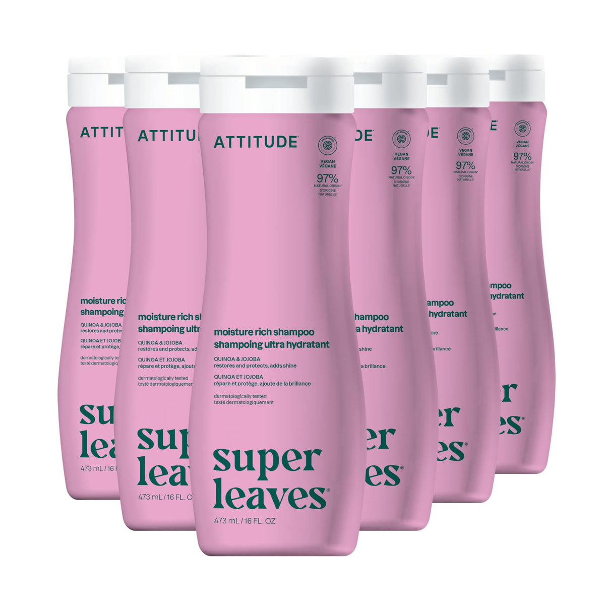 ATTITUDE Moisturizing Shampoo for Dry & Damaged Hair, EWG Verified 32 Fl Oz