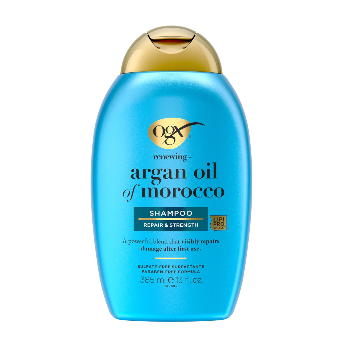 OGX Renewing + Argan Oil of Morocco Shampoo, Damage Repair Shampoo & Argan Oil to Help Strengthen & Repair Dry, Damaged Hair, Paraben-Free, Sulfate-Free Surfactants, 25.4 fl. oz