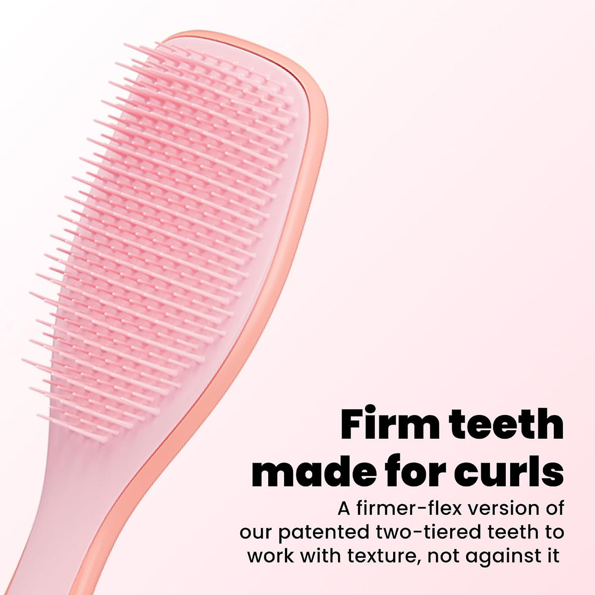 Tangle Teezer Ultimate Detangler Curly Hair Brush, 3C to 4C, Pink Mango