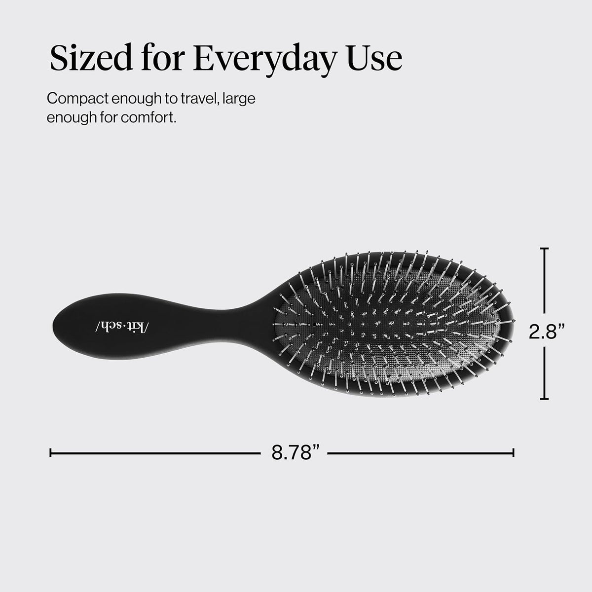 Kitsch Wet Dry Brush Detangler – Hair Brush for Women - Flexi Black