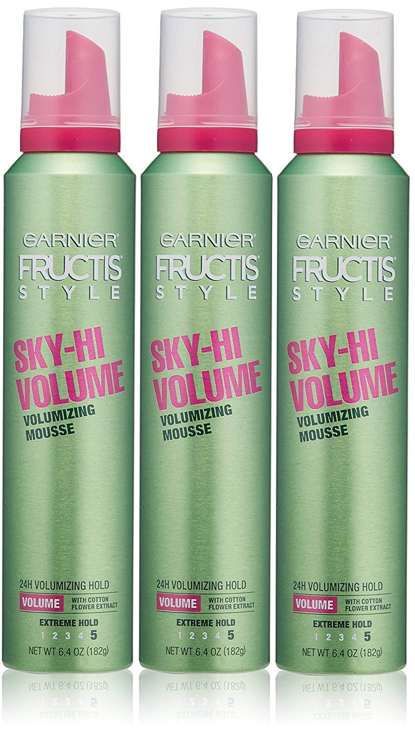Garnier Fructis Style Sky-Hi Volume Mousse 6.4 Ounce (Extreme) (189ml) (3 Pack)