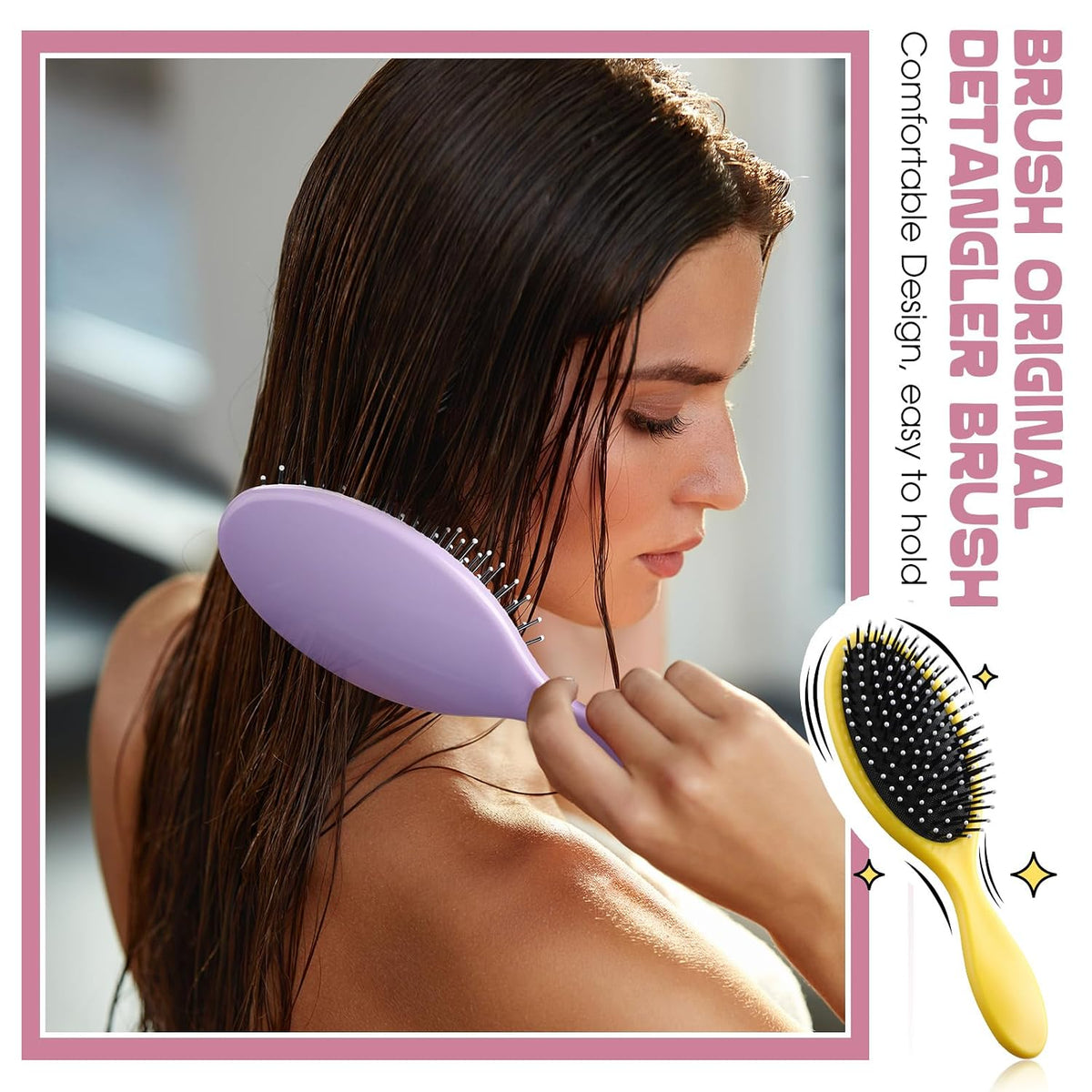 Eaasty 18 Pcs Hair Brush Bulk Travel Wet Detangling Brush Gift for Women