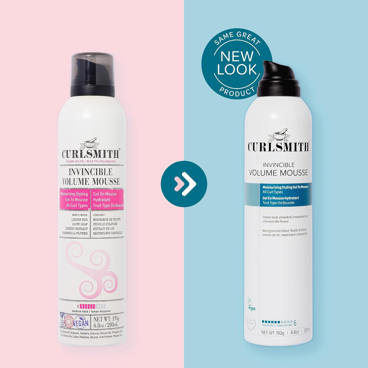CURLSMITH Invincible Volume Mousse for Curly Hair (6.8 oz)