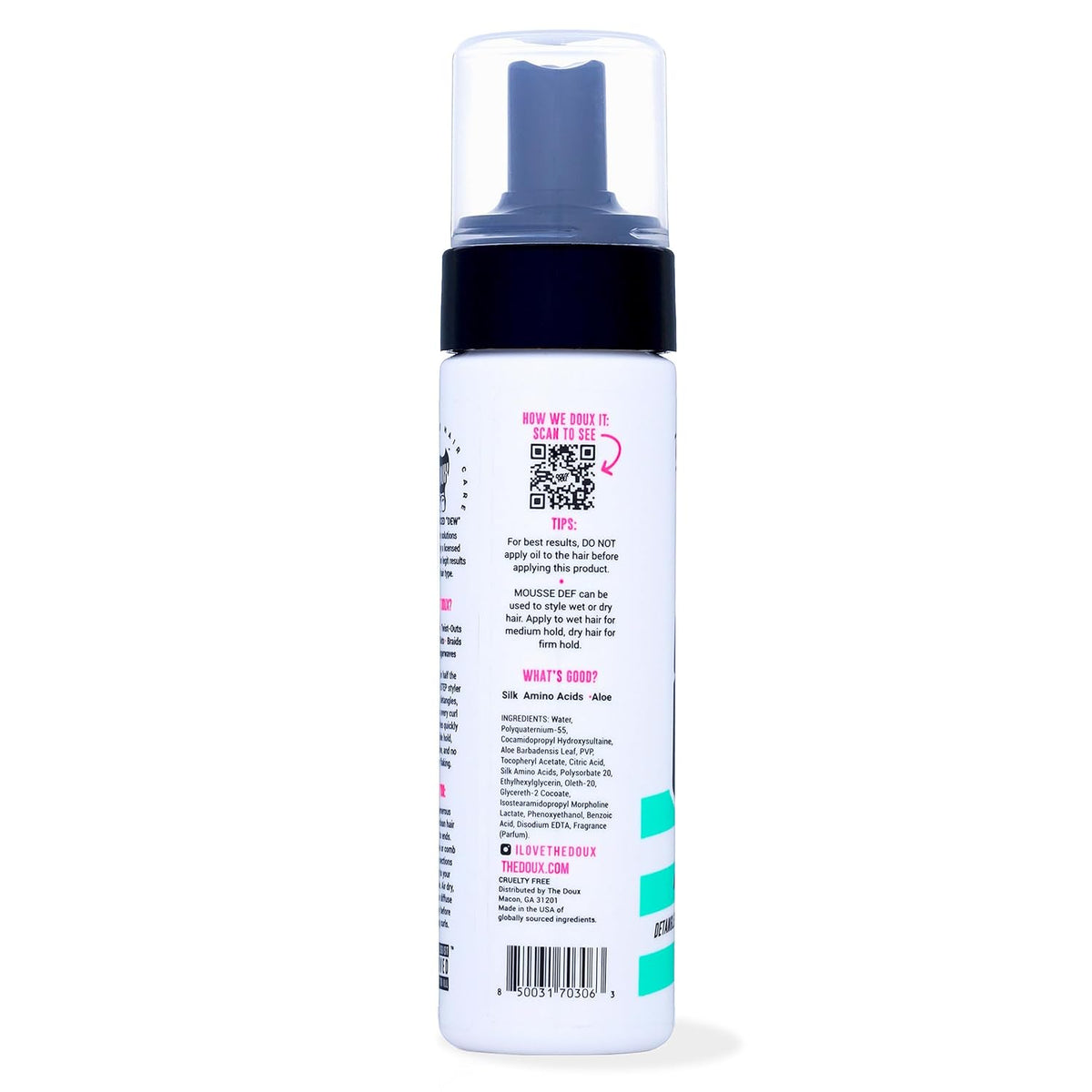 The Doux MOUSSE DEF Texture Foam, Multi-Use Styling Mousse, 7 oz
