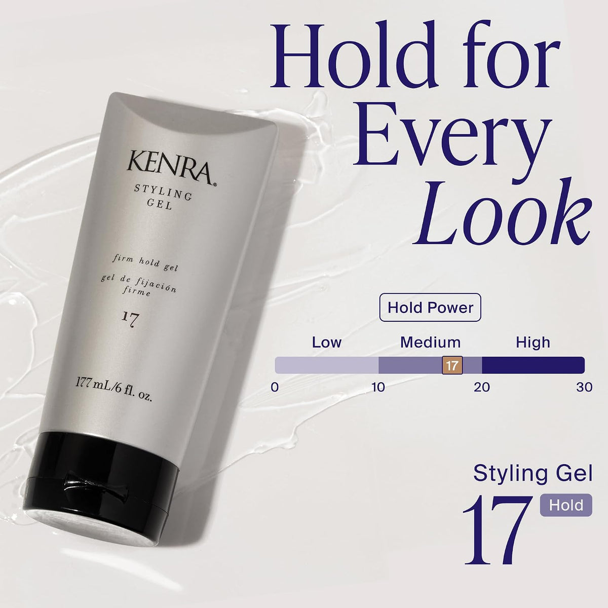 Kenra Styling Gel 17 | High Hold Gel | Creates Fullness & Adds Shine | Controls Coarse, Unruly Hair Textures | Alcohol-Free, Non-Drying, & Non-Flaking | Medium To Coarse Hair