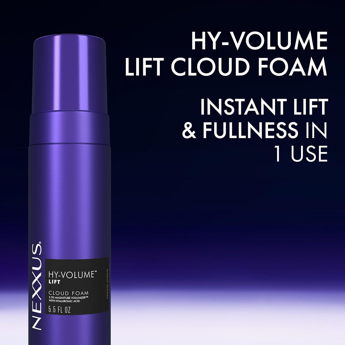 Nexxus Hy-Volume Cloud Hair Foam for Lift and Volume Styling, 5.5 fl oz