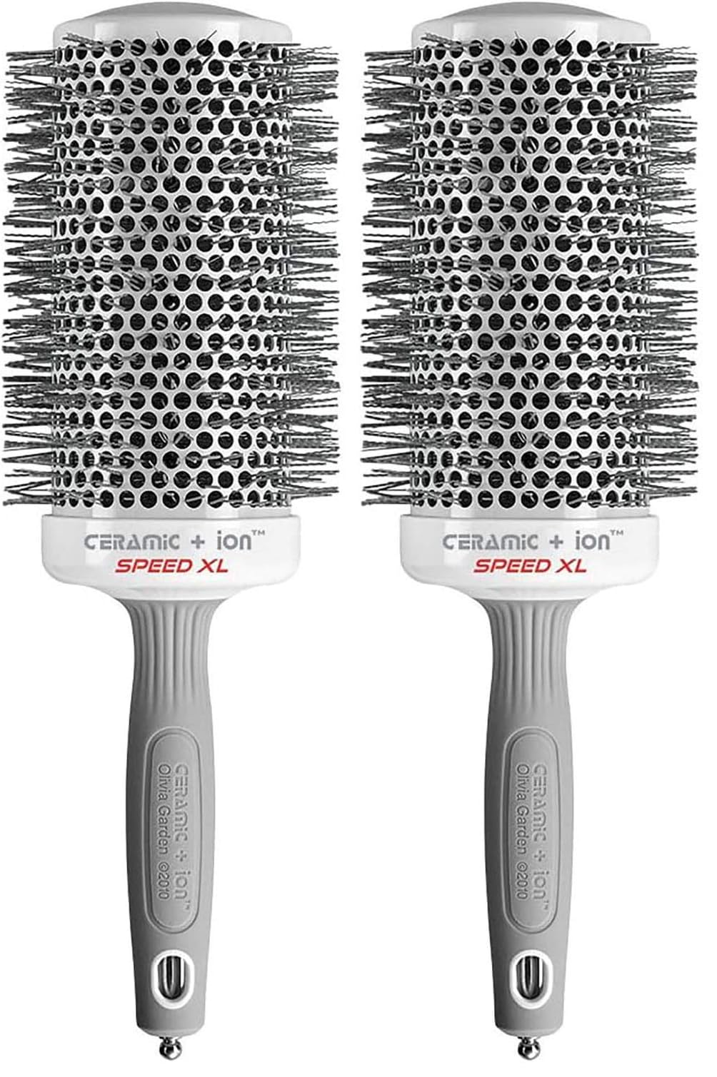 Olivia Garden Ceramic + Ion Speed XL - Extra-Long Round Thermal Hair Brush - Not Electrical - Professional Blowout Brush for Normal to Thick Hair