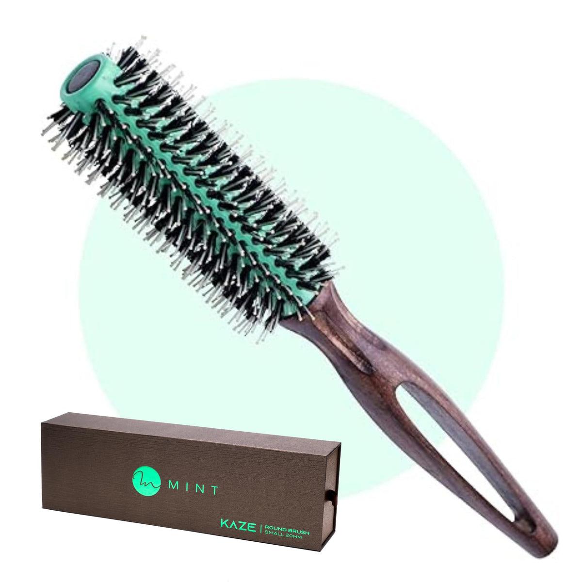 MINT Kaze Eco-Friendly Boar Bristle Paddle Hair Brush for Women