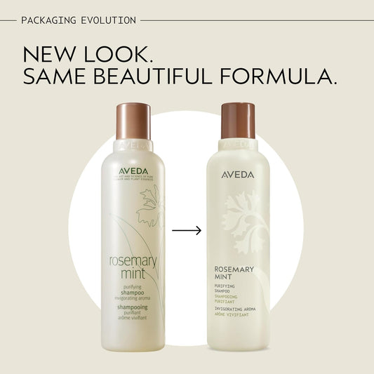 Aveda Rosemary Mint Purifying Shampoo | Clarifying Shampoo | Gently Removes Buildup, Adds Shine | For Normal to Oily Hair, Fine to Medium Hair Types | Invigorating Aroma| 97% Naturally Derived*