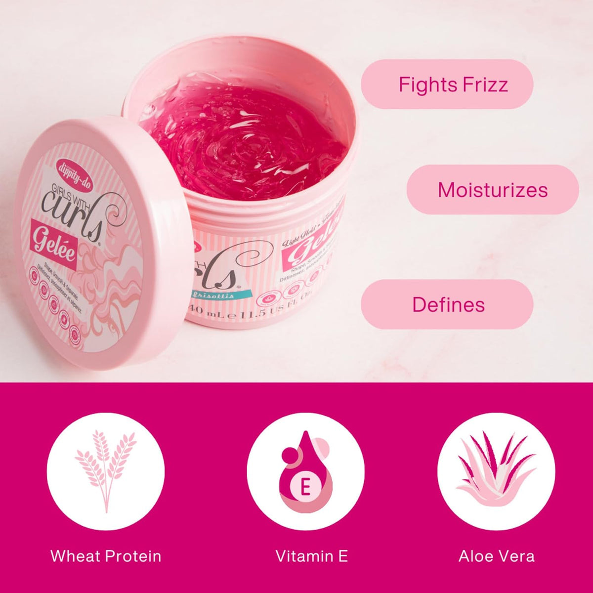 Dippity Do Girls With Curls De-Frizz Light Hold Gelee Duo, 2 Pack