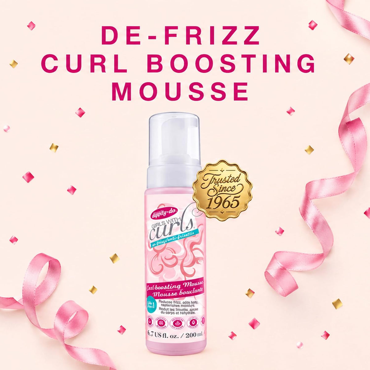 Dippity-Do Girls With Curls De-Frizz Curl-Boosting Mousse Duo, 2 Pack