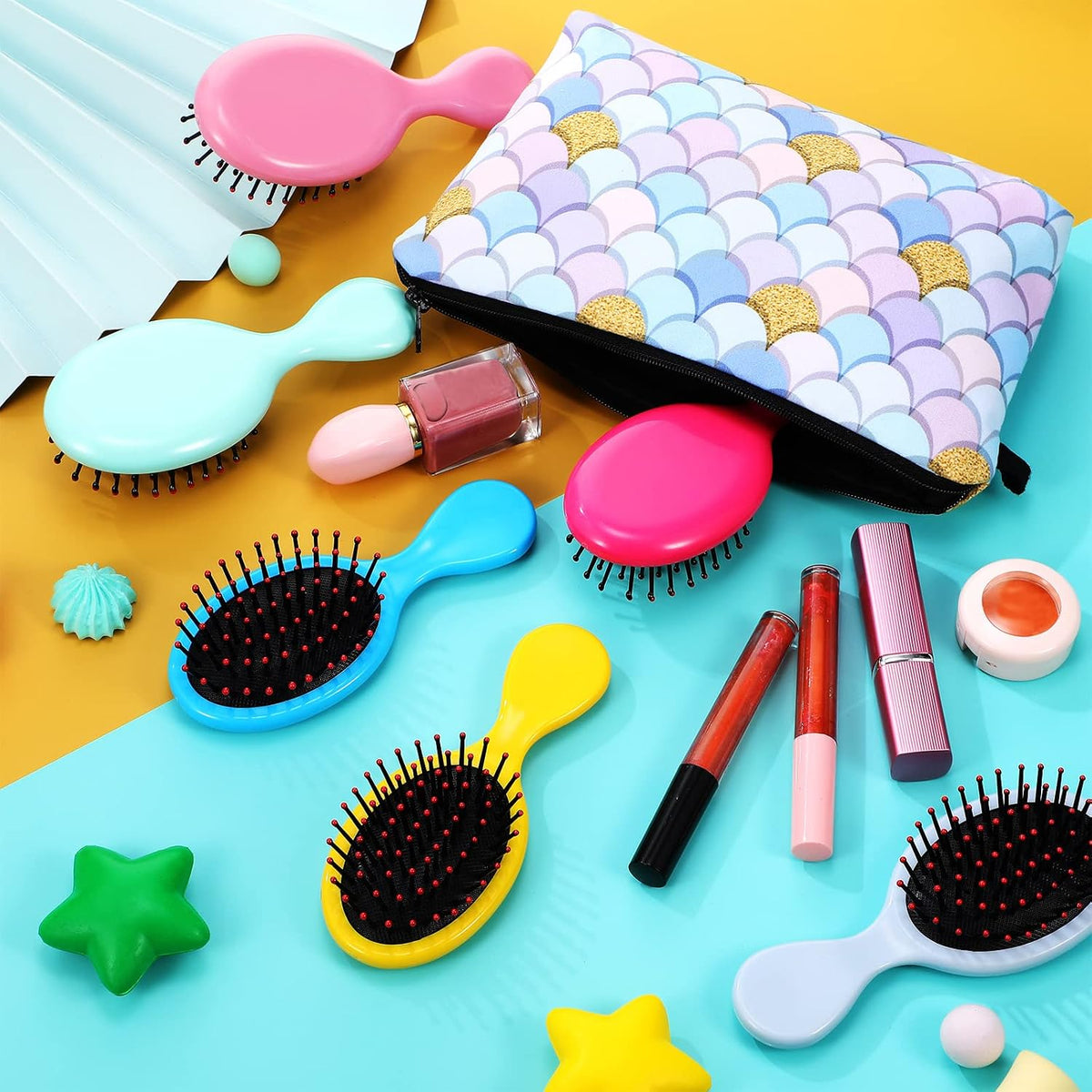 24 Pcs Mini Hair Brush Bulk for Kids Girls Teen