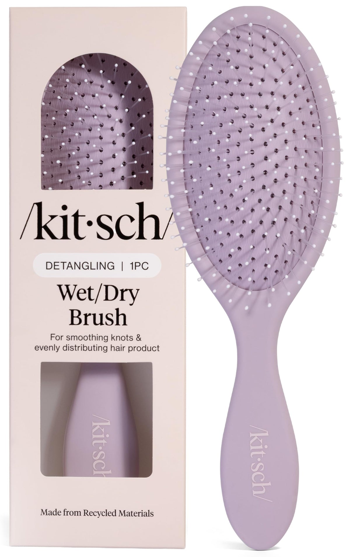 Kitsch Wet Dry Brush Detangler – Hair Brush for Women - Flexi Black