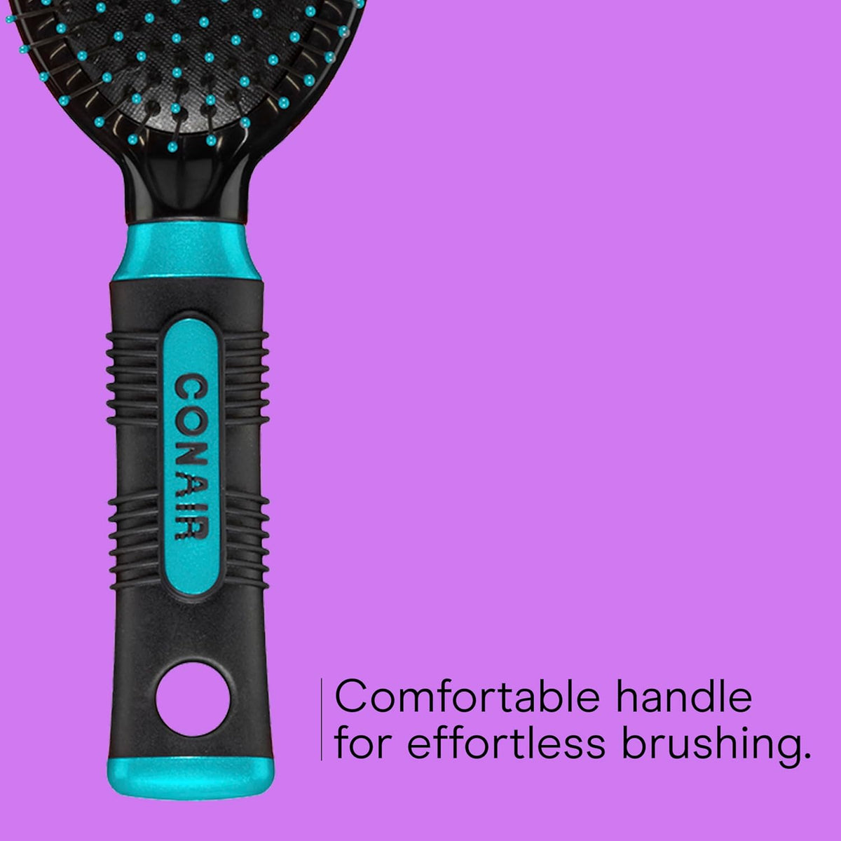 Conair Hair Brush, Detangling, Metal Bristles, Cushion Base, Teal