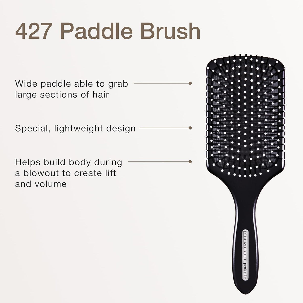 Paul Mitchell Pro Tools 427 Paddle Brush, For Blow-Drying + Smoothing Long or Thick Hair