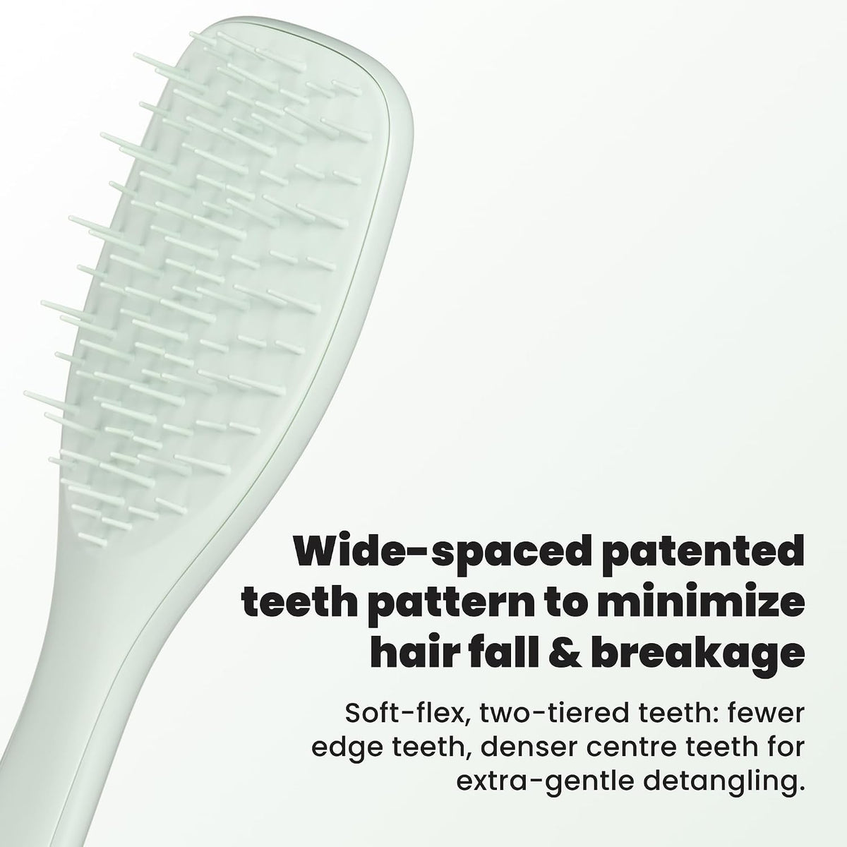 Tangle Teezer Extra Gentle Detangler Brush, Fragile Hair, Eucalyptus Green
