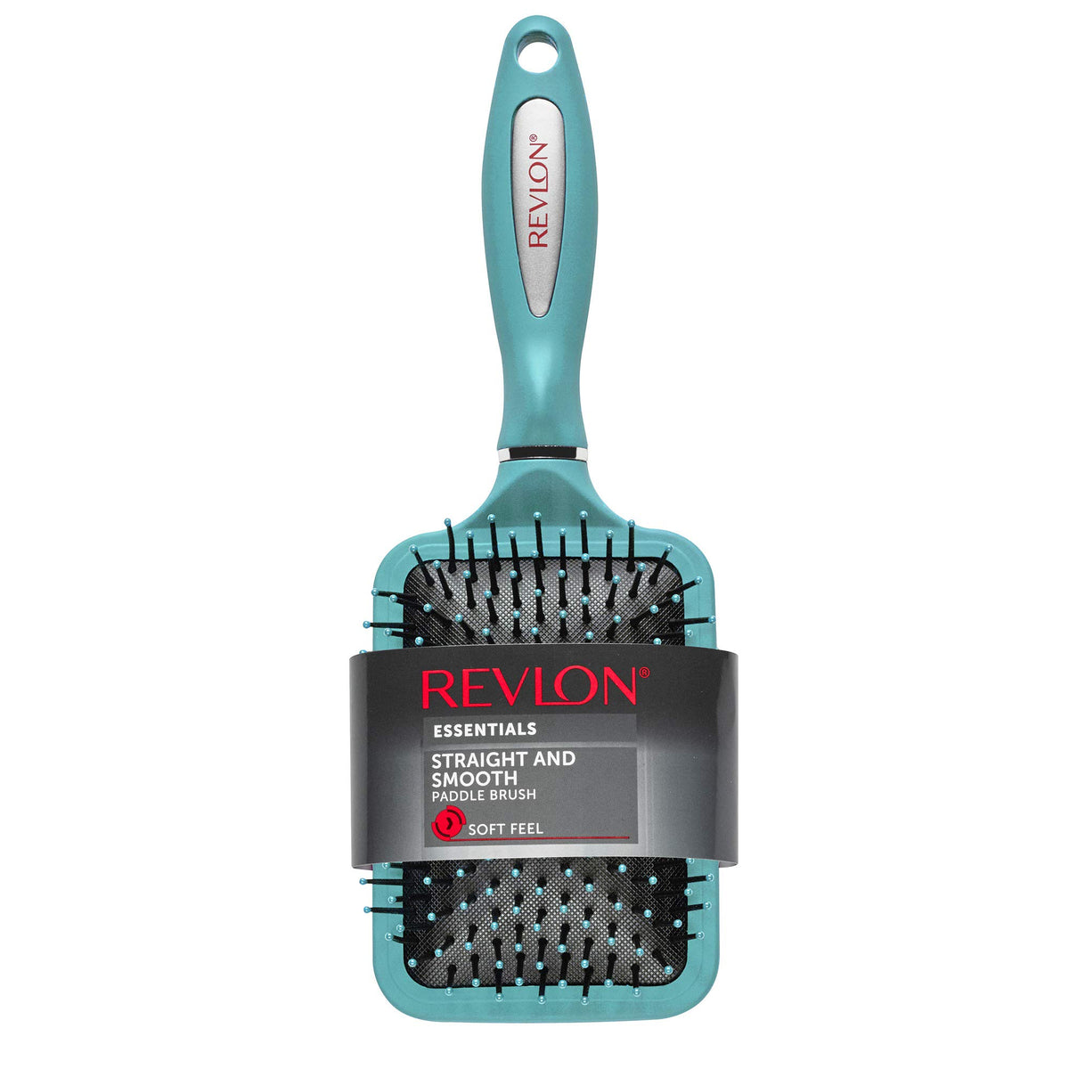 Revlon Straight & Smooth Soft Touch Paddle Hair Brush Set, Black + Berry