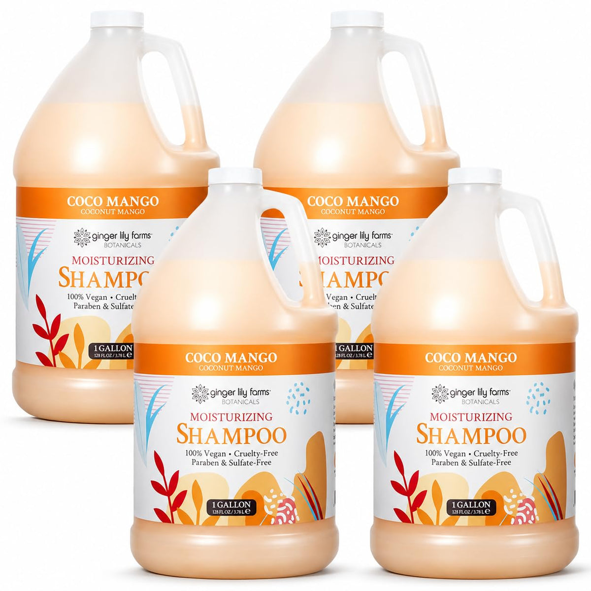 Ginger Lily Farms Botanicals Shampoo, 128oz, Island Tranquility