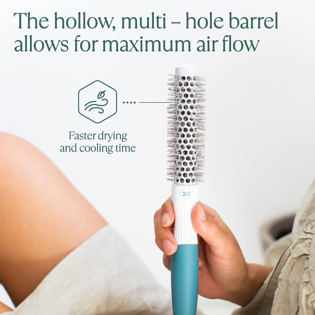 Small Round Brush for Precise Styling and Manageable Blowouts (0.75 inch) - Salon-Quality Tool for Wet or Dry Hair (Not Electrical)