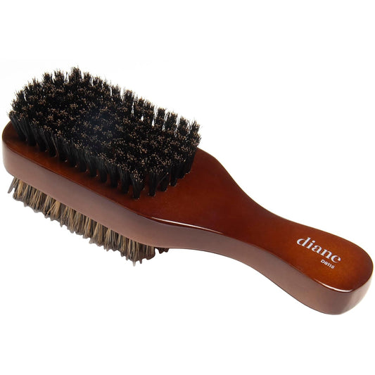 Diane Premium 100% Boar Bristle 2-Sided Club Brush for Men, Wood Handle