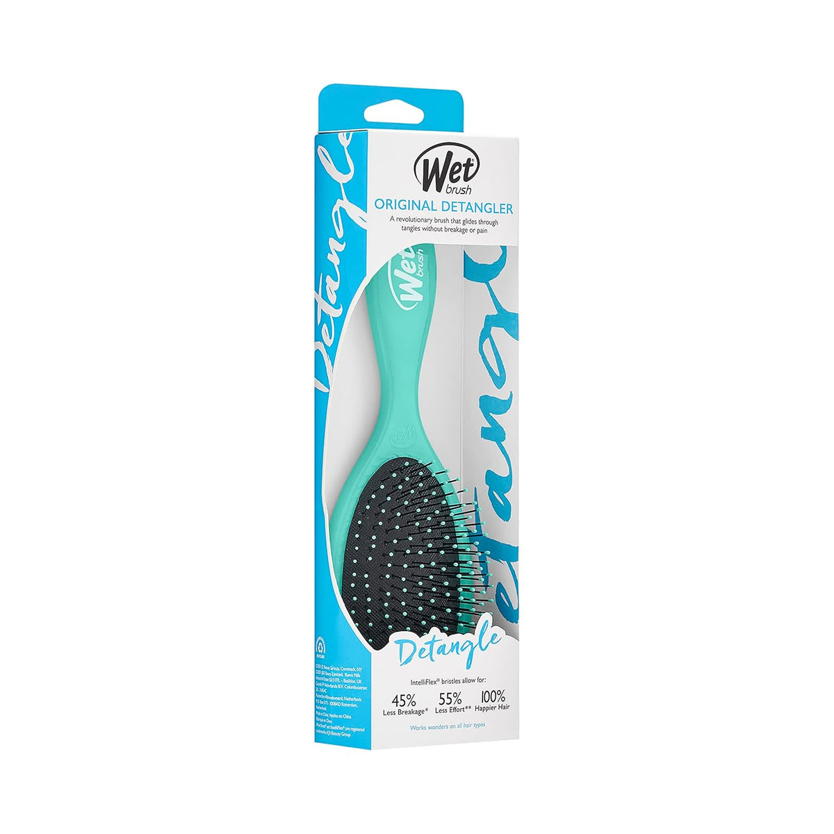 Wet Brush Original Detangler Hair Brush, Amazon Aqua, For All Hair Textures
