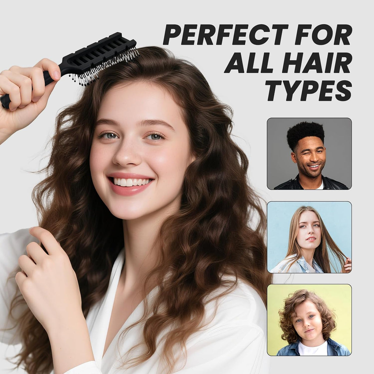 Hair Brush for Men and Women, Pain-Free Speed Dry Detangling Brush