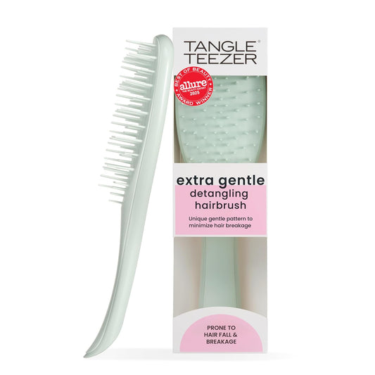 Tangle Teezer Extra Gentle Detangler Brush, Fragile Hair, Eucalyptus Green