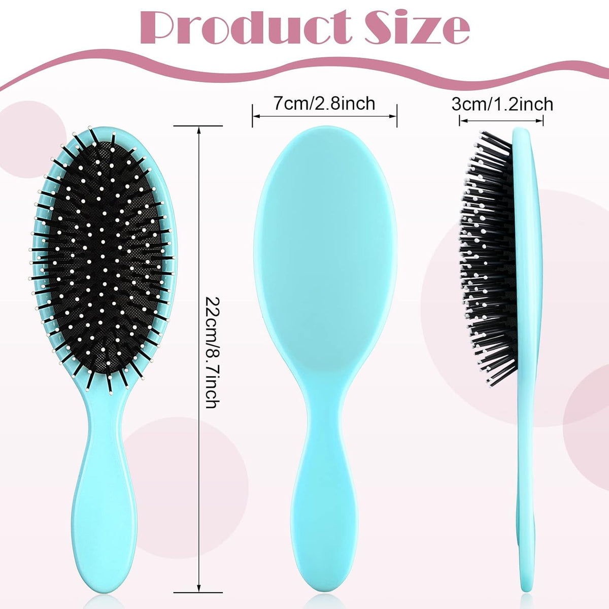 Eaasty 18 Pcs Hair Brush Bulk Travel Wet Detangling Brush Gift for Women
