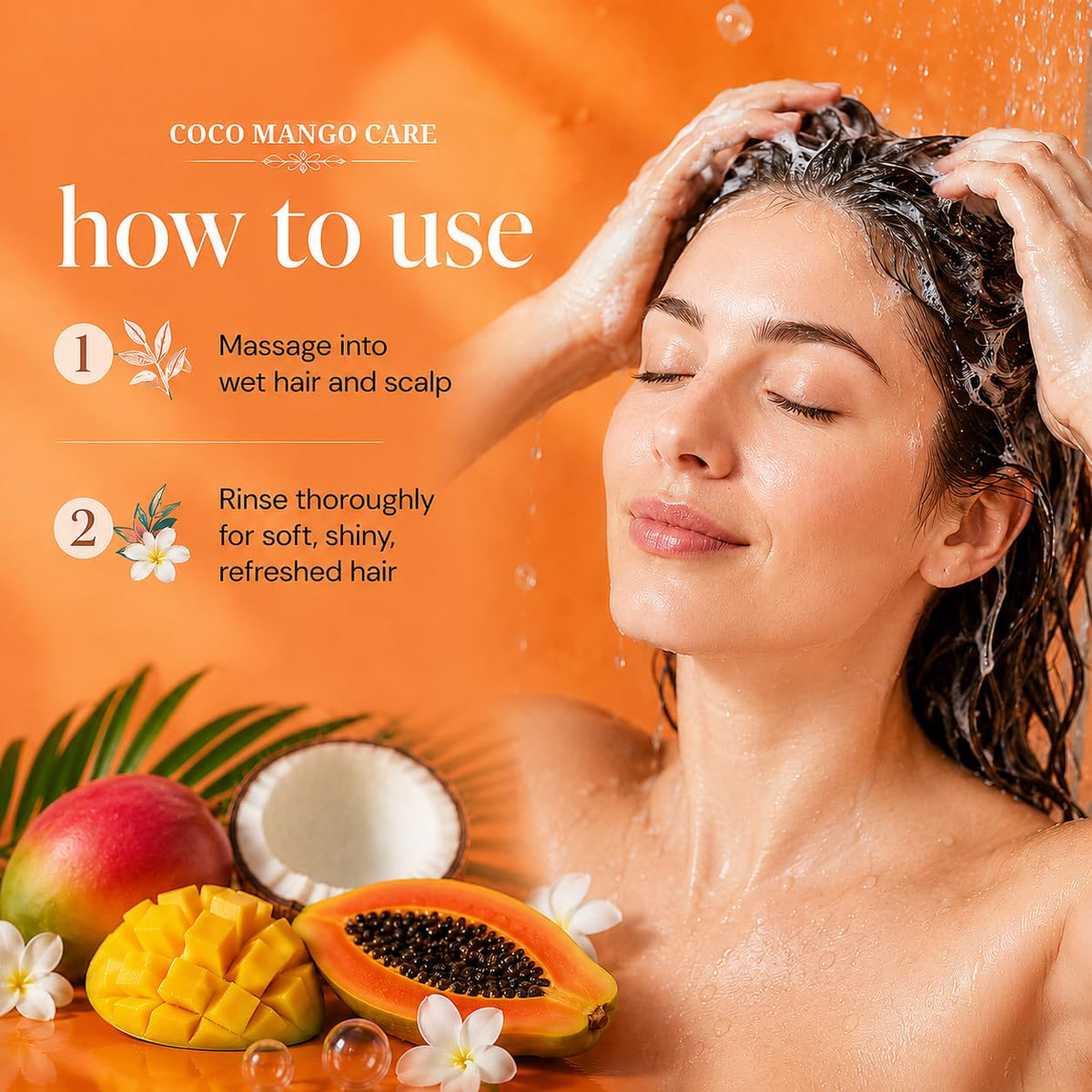 Ginger Lily Farms Botanicals Moisturizing Shampoo for All Hair Types, Coco Mango, 100% Vegan & Cruelty-Free, Coconut Mango Scent, 1 Gallon (128 fl oz) Refill