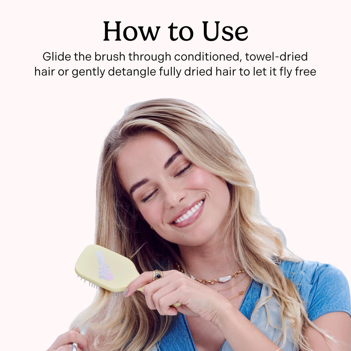 Mane Ready or Knot Mini Detangling Hair Brush - Anti-Static Hair Brush with Durable Metal Bristles for a Gentle Scalp Massage - Smooths Hair for a Frizz-Free Finish