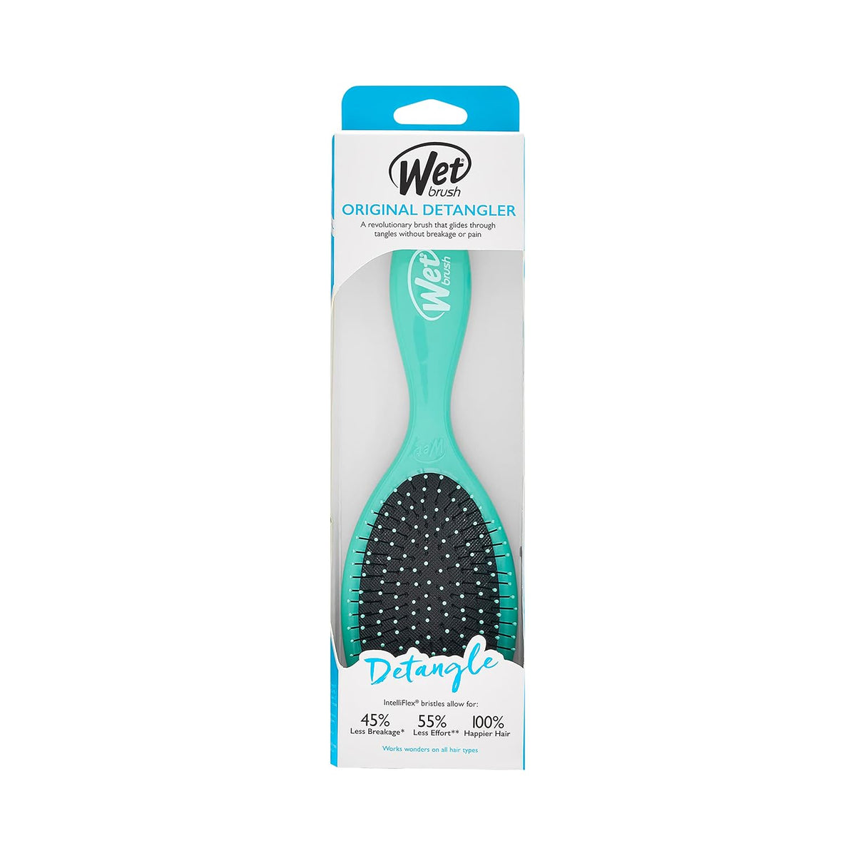 Wet Brush Original Detangler Hair Brush, Amazon Aqua, For All Hair Textures