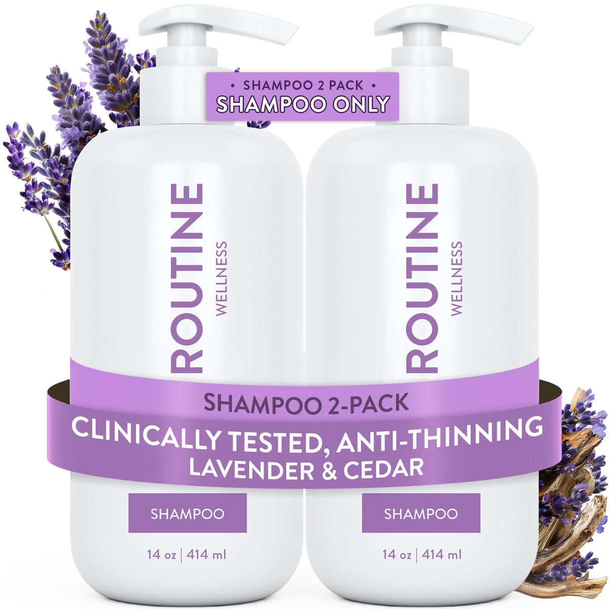 Routine Wellness Anti-Thinning Volumizing Shampoo - Lavender & Cedar