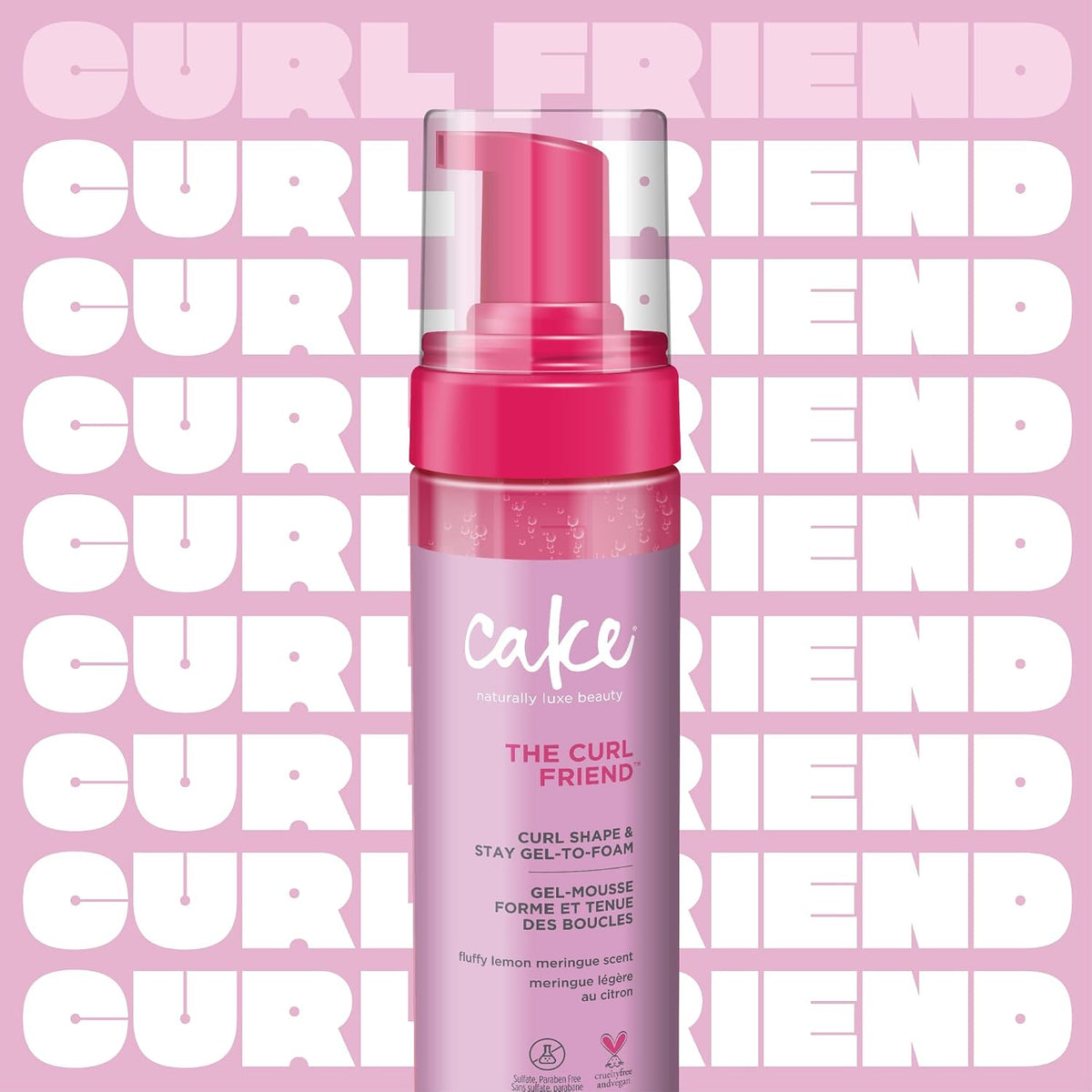 Cake Beauty Curl Friend Gel-to-Foam Curl Styler, 2-Pack, 6.8 fl oz