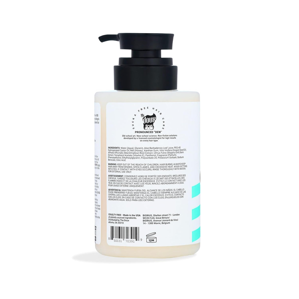 The Doux 808 BASE Curl Defining Gel, Medium Hold Styling Enhancer, 8 oz
