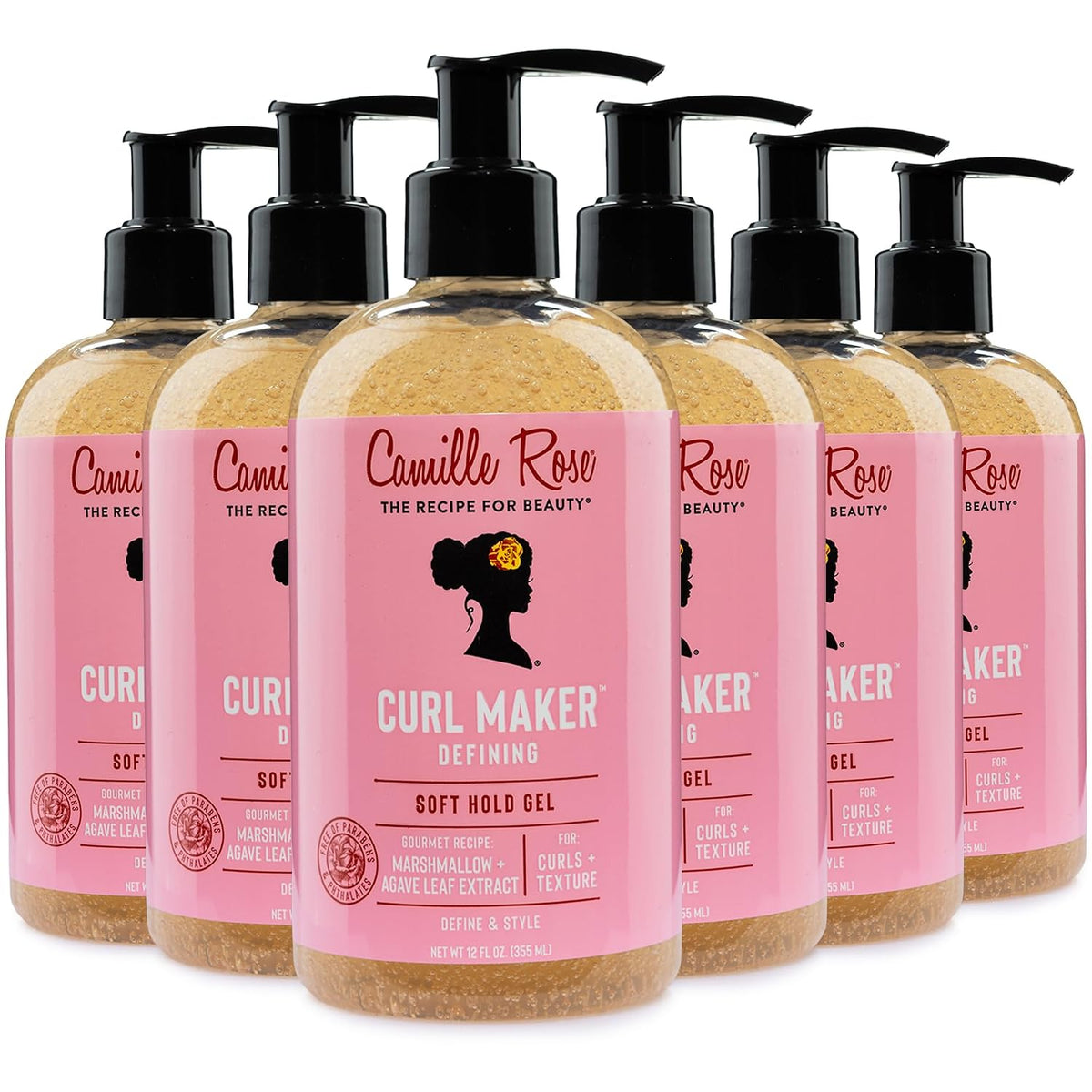Camille Rose Curl Maker Curl Defining Gel, Soft Hold, 12 Fl Oz