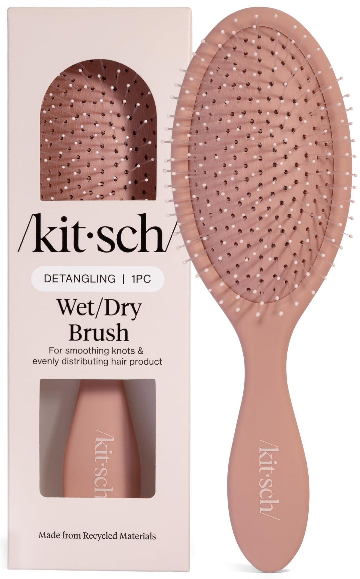 Kitsch Wet Dry Brush Detangler – Hair Brush for Women - Flexi Black