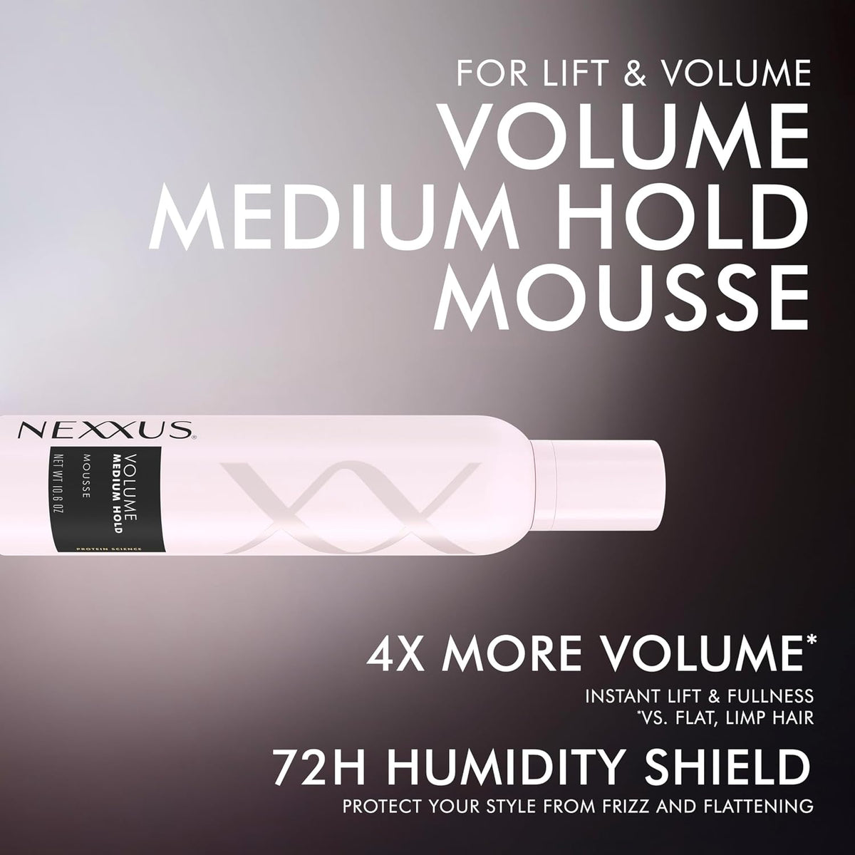 Nexxus Styling Volume Hair Mousse for Medium Hold, 10.6 oz