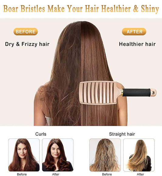 2 Pack Detangling Brushes for Women & Kids, Wet & Dry Hair, All Hair Types