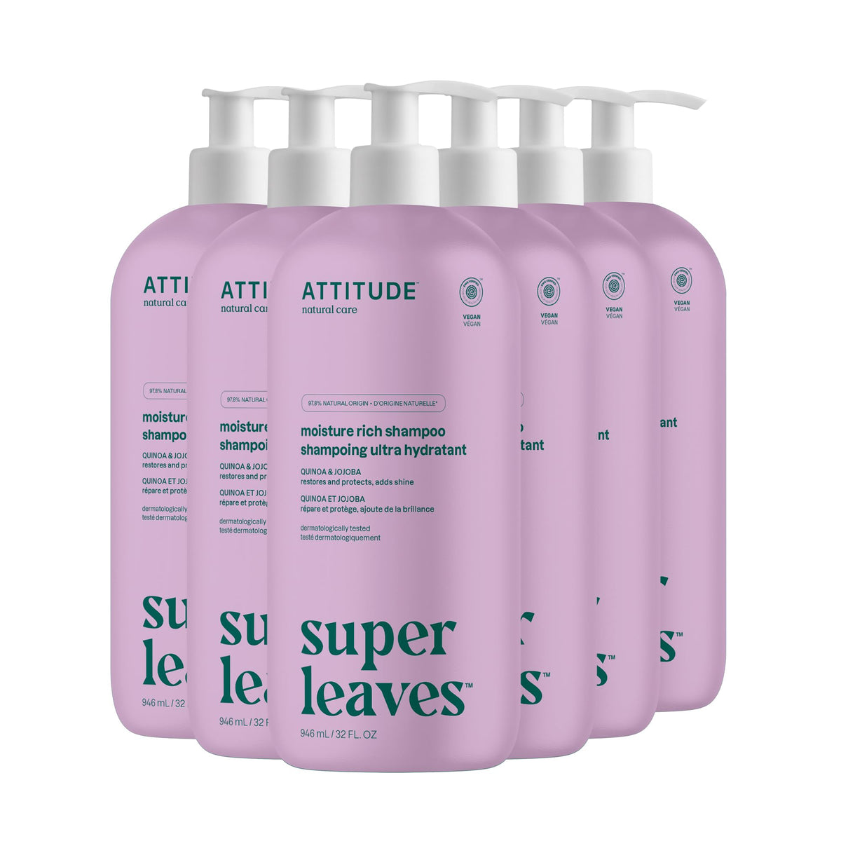 ATTITUDE Hydrating Shampoo for Very Dry Hair, EWG Verified, 32 Fl Oz