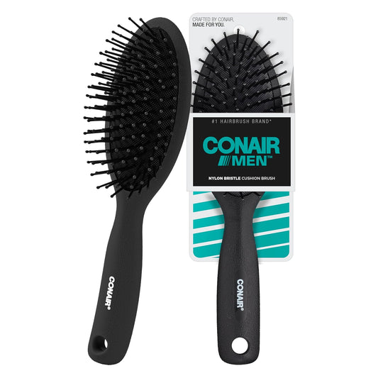 Conair Hair Brush, Men's Detangler, Everyday Brushing, Black