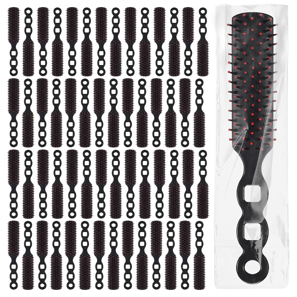 110 Packs Hair Brushes Bulk for Homeless Anti Entangling Hair Brush Massage Comb for Homeless Shelter Airbnb Hotel Nursing Home Charity Church Individually Wrapped