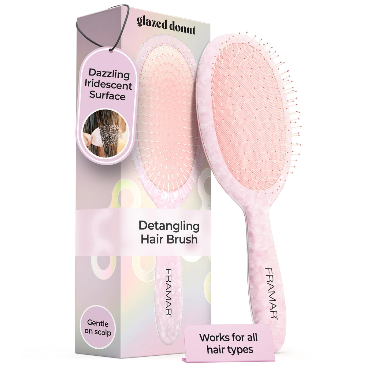 Framar Detangling Brush for Curly Hair, Hair Brushes for Women Detangler