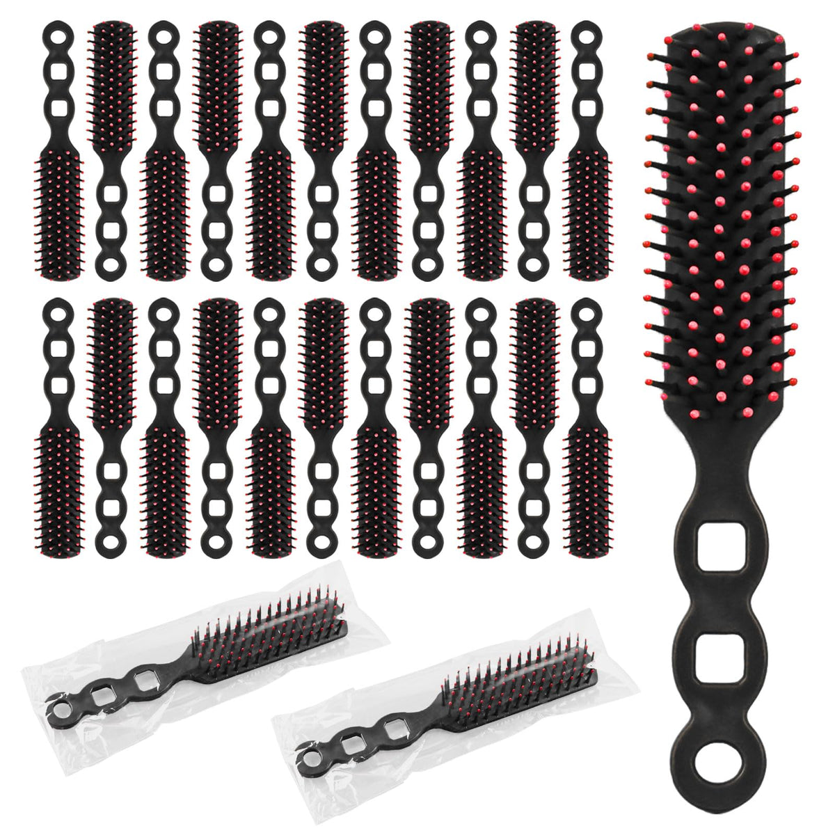 72PCS Bulk Hair Brushes for Homeless Individually Wrapped Hair Brush Bulk